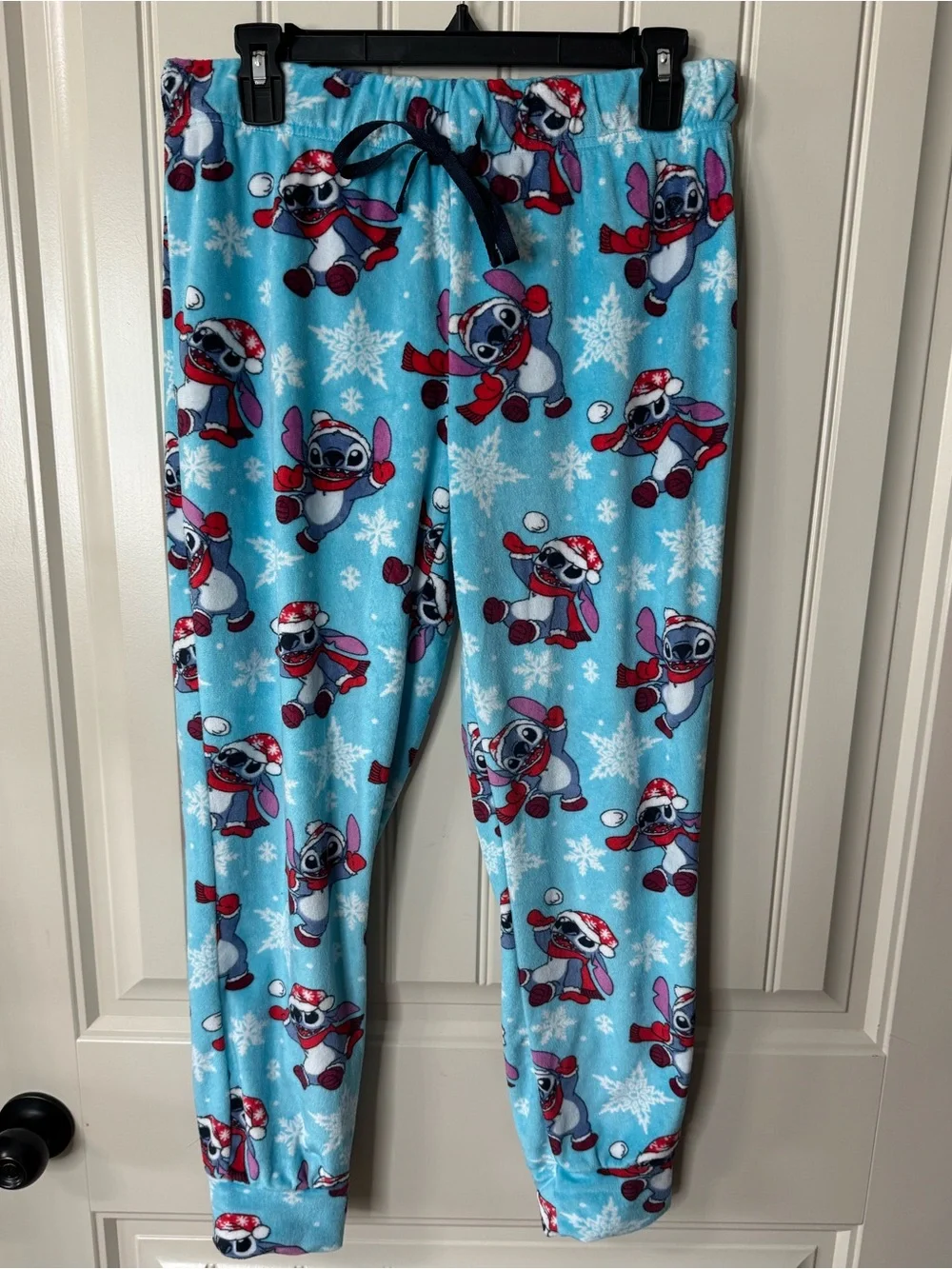 3/for $15 🍒 STITCH Lilo & Stitch Holiday Fleece Pajama Pants (Women’s Medium) - Picture 2 of 8